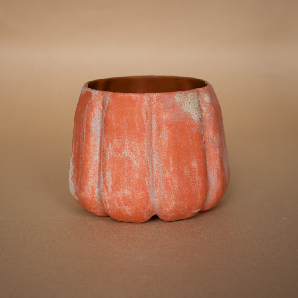 Turuncu stoneware bal kabağı kupa