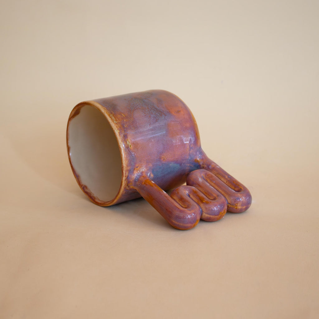 Gün batımı efektli porselen kupa