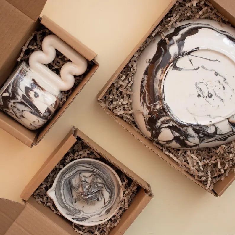 El yapımı mermer porselen limon sıkacağı