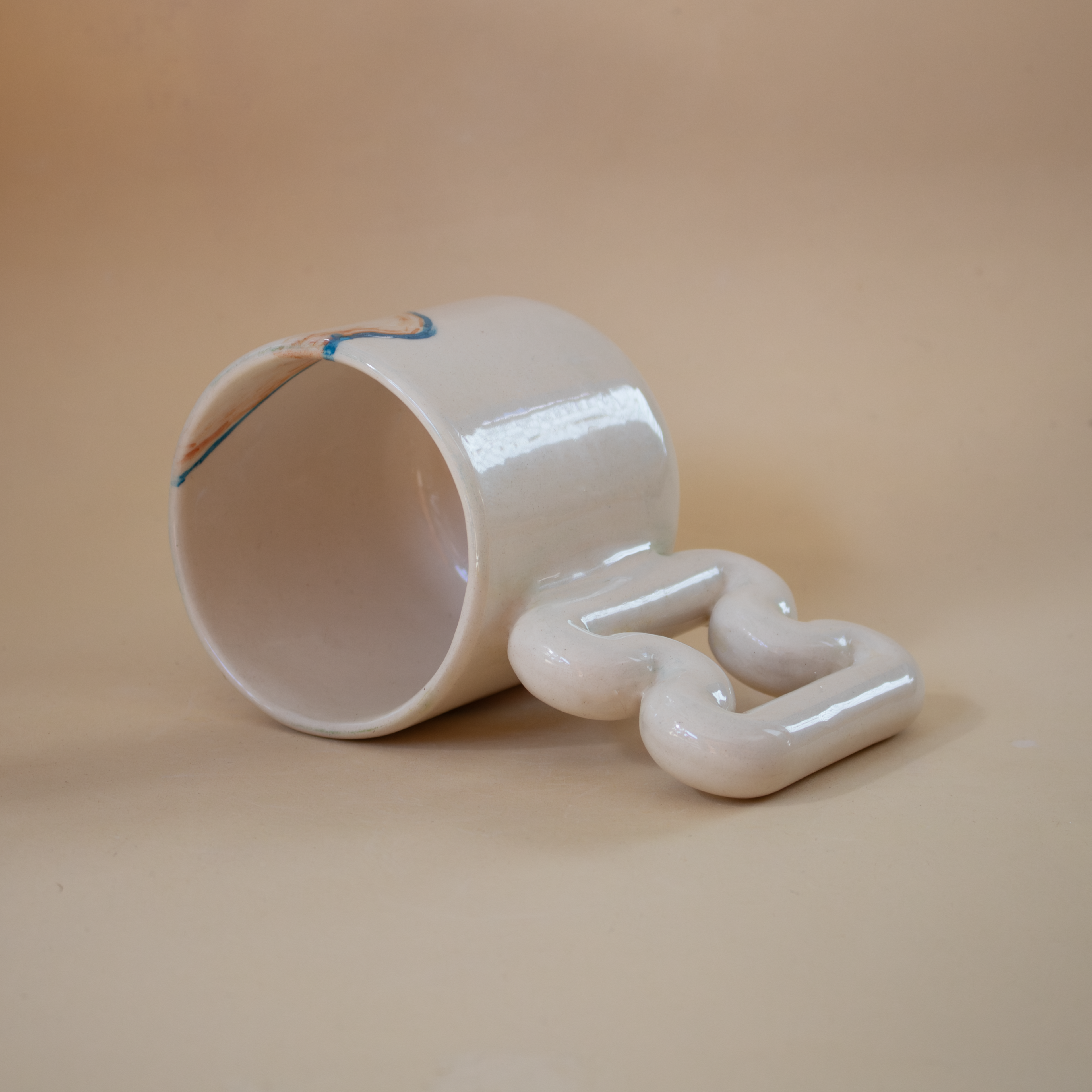 yumurta el yapımı porselen kupa