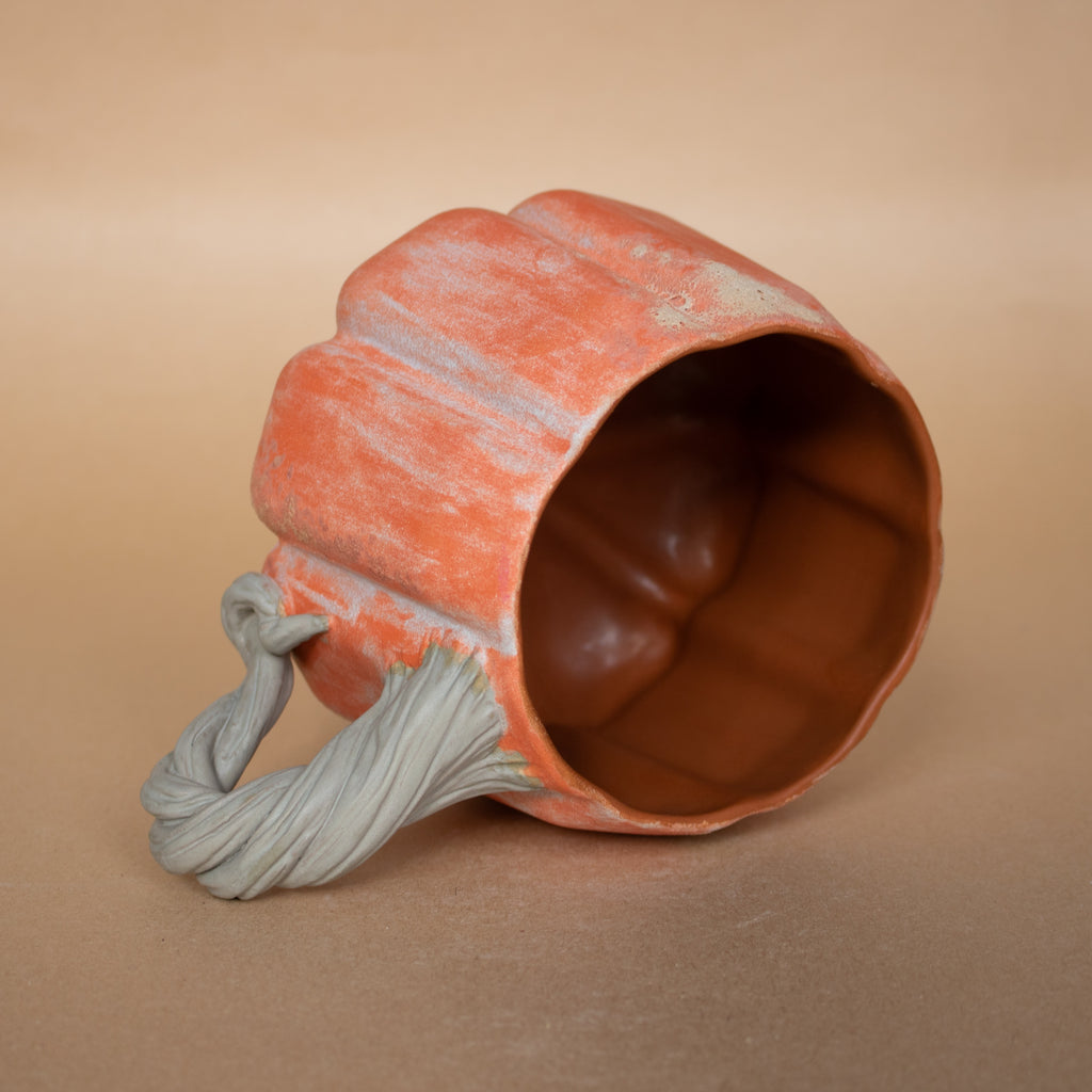 Turuncu stoneware bal kabağı kupa