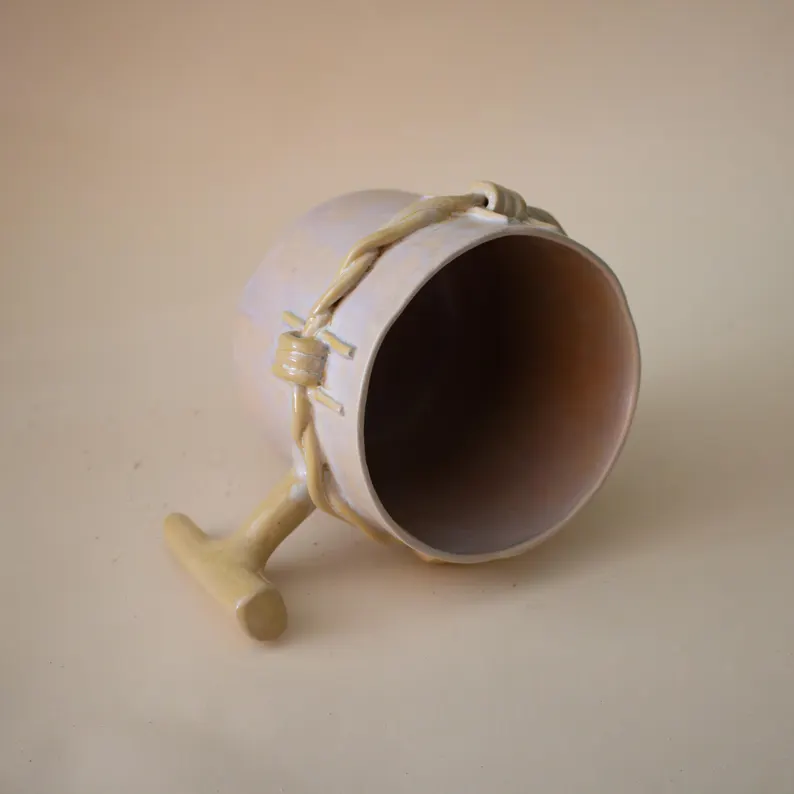 Pastel dikenli stoneware Kupa