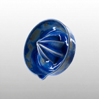 Cobalt Blue Porcelain Citrus Juicer, Handmade Lemon Reamer with Pour Spout