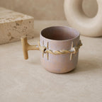 Edgy sculptural mug for a modern coffee station