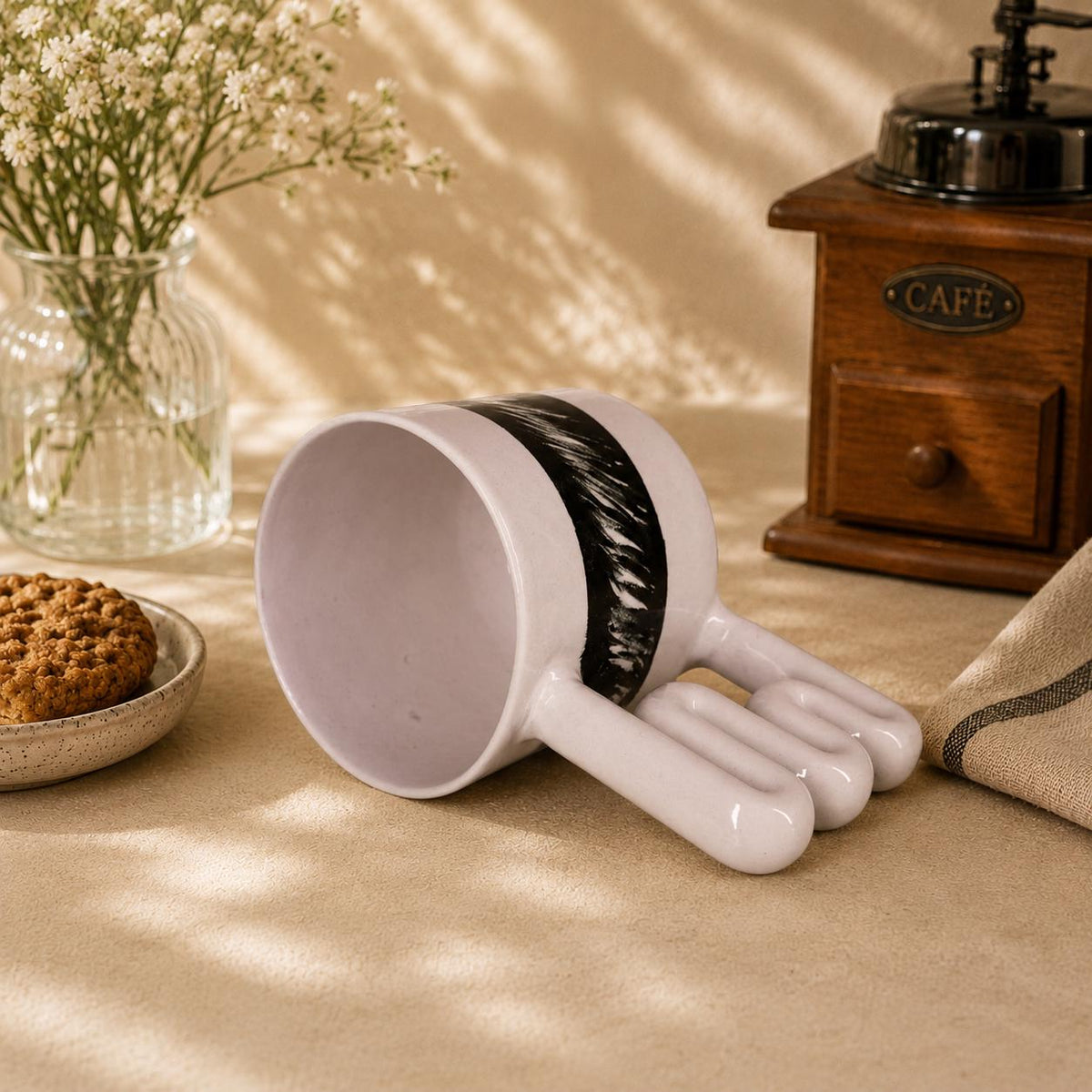 Minimalist statement mug for a modern kitchen