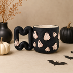 Cute spooky ghost mug for Halloween coffee