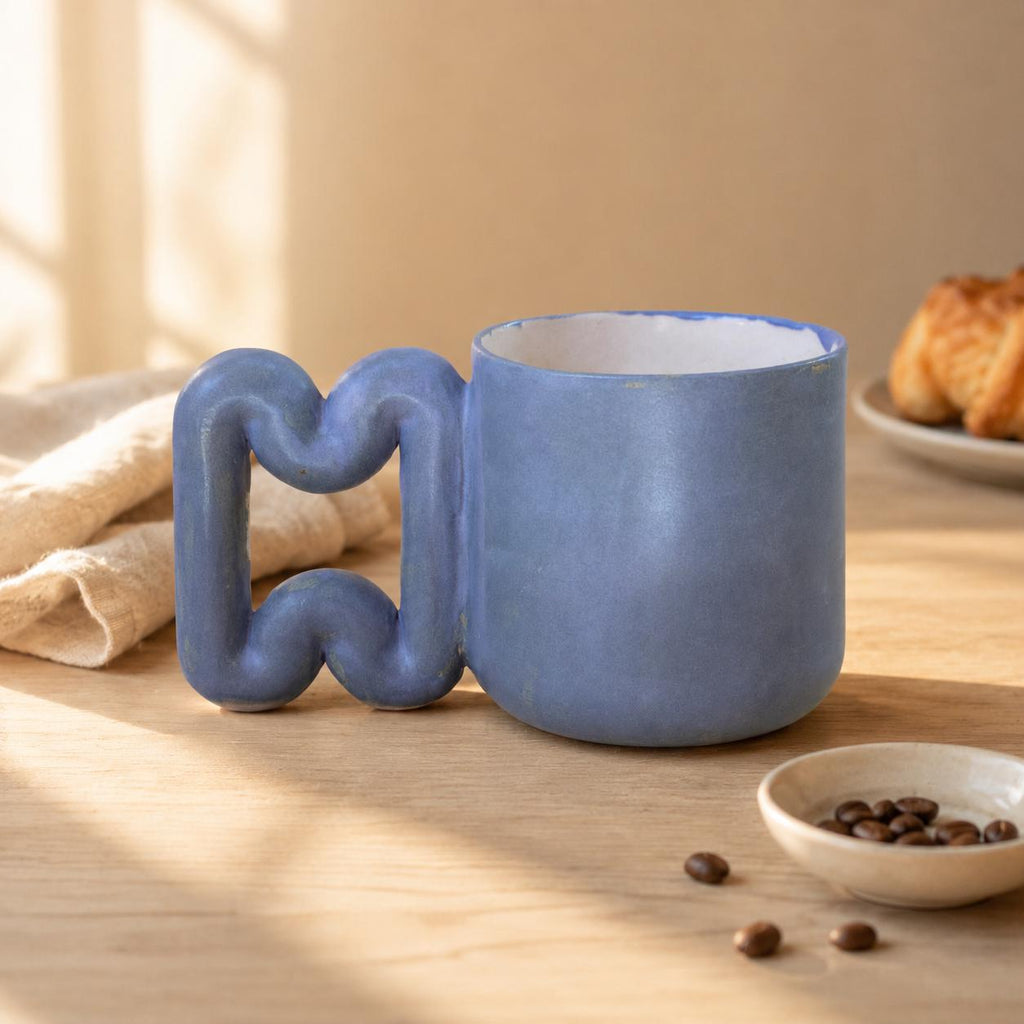13.5 oz blue statement mug for coffee and tea