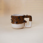 Chocolate chip cookie porcelain mug by HUE Atelier