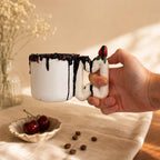 Unique chocolate drip mug, a gift for chocolate lovers