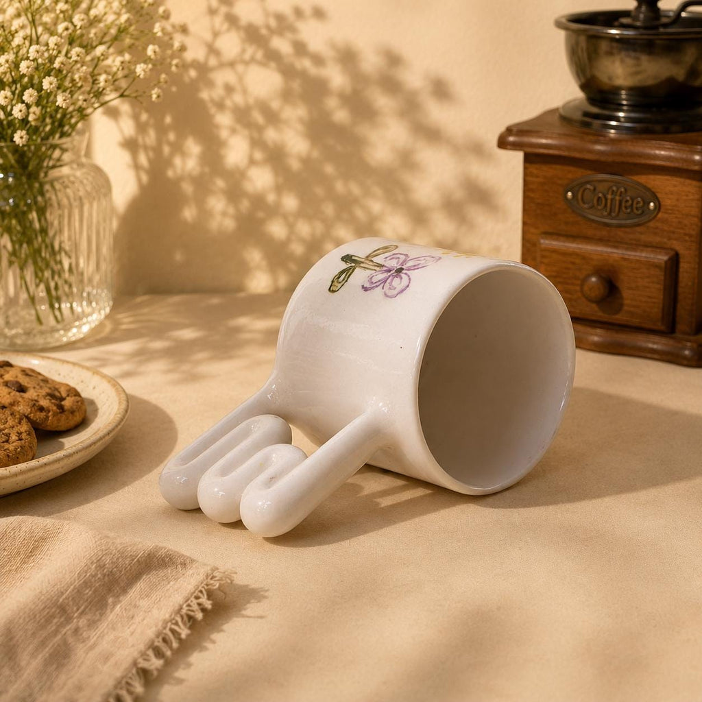 Cheerful doodle mug, a gift for creatives