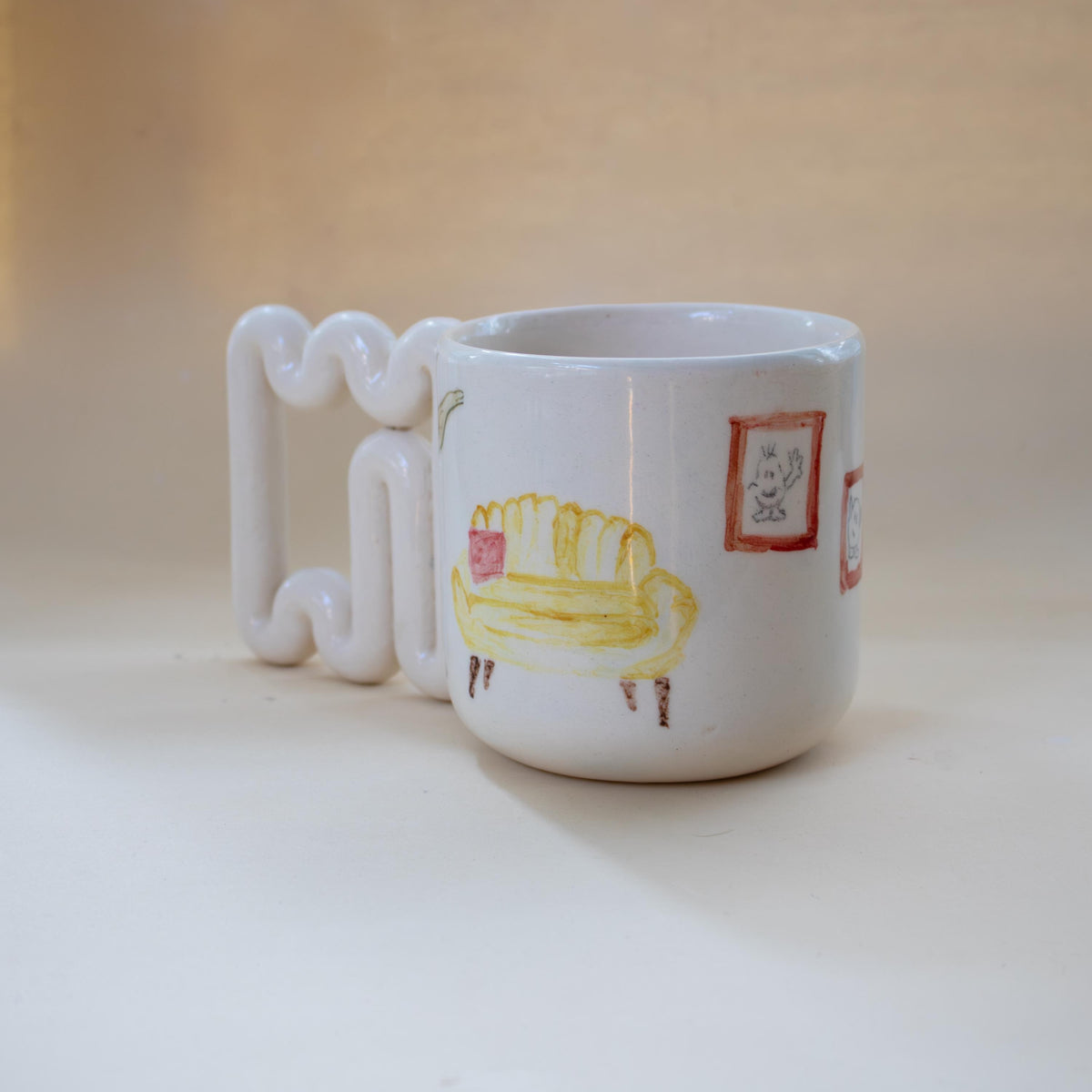 Interior design inspired handmade mug
