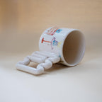 Glossy hand-painted coffee cup