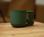 13.5 oz dark green statement mug