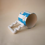Egg and stripes mug, a fun gift for foodies