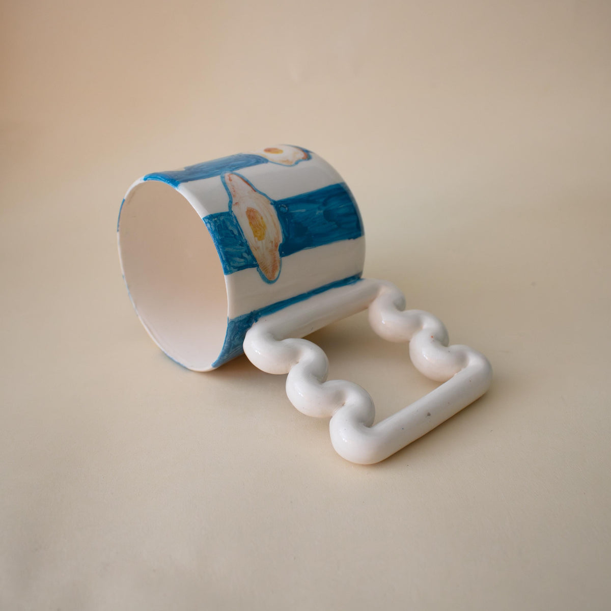 Glossy hand-painted coffee cup
