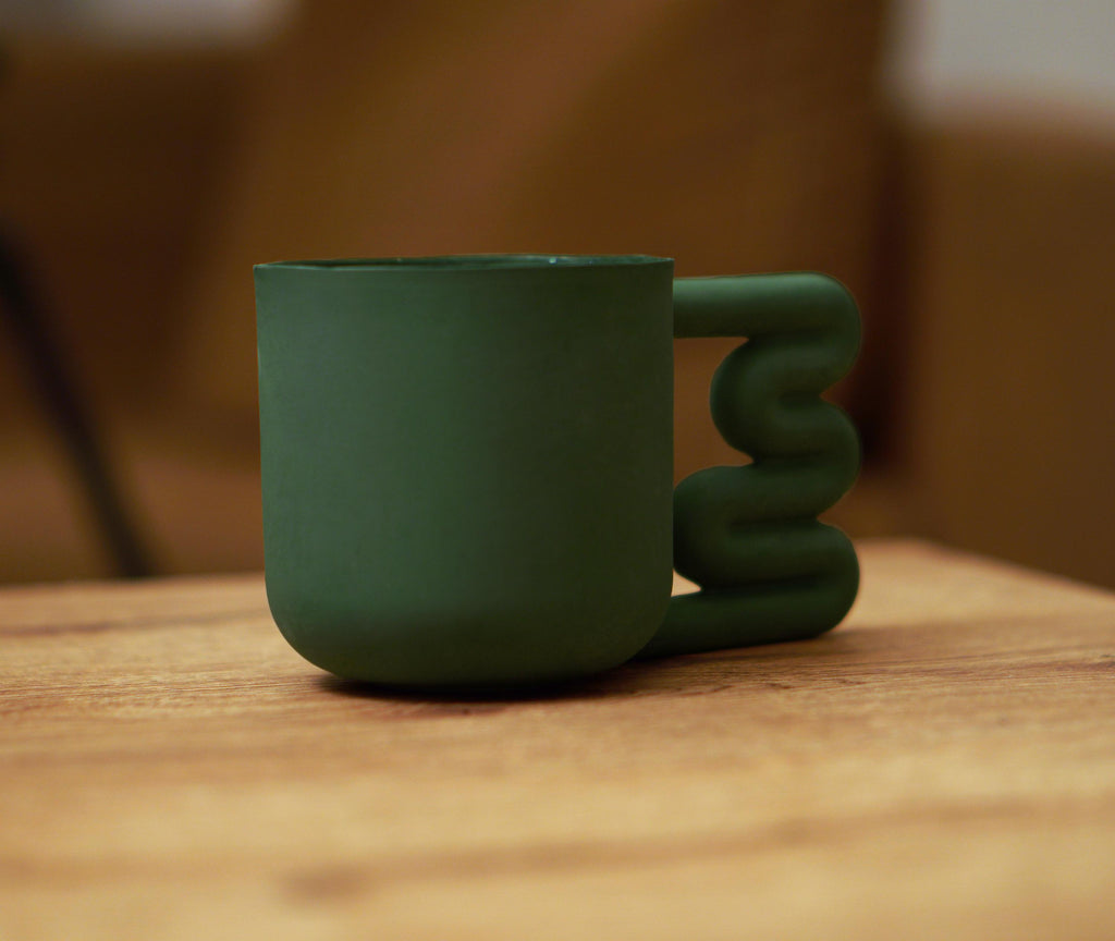 13.5 oz green statement mug