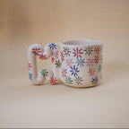 Floral mug, a gift for flower lovers