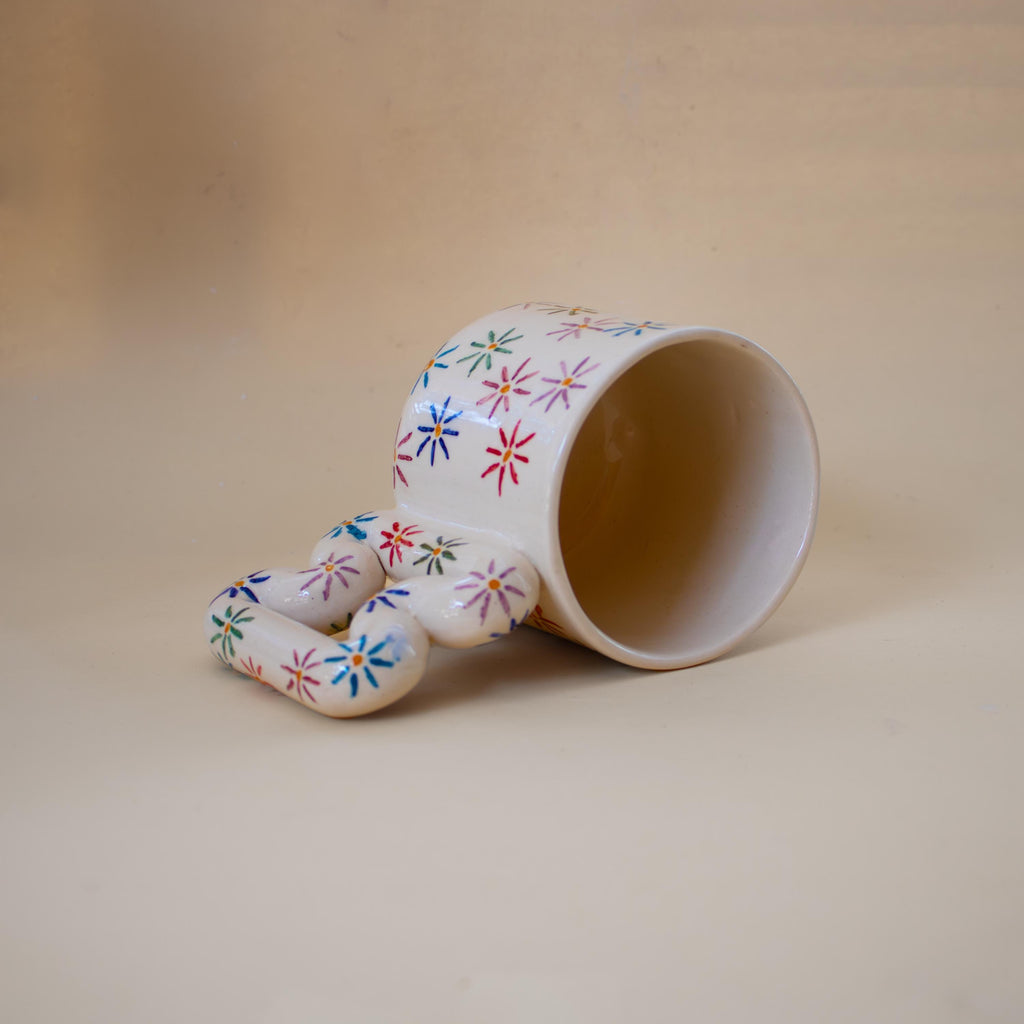 Bright flower coffee cup for a cheerful kitchen