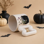 13.5 oz porcelain witch mug with clear glazed interior for coffee and tea