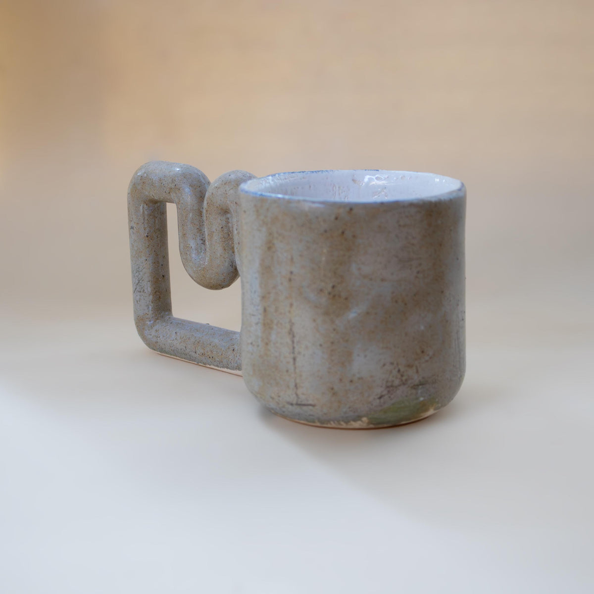 Earthy handmade mug for Japandi interiors