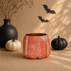 Large orange pumpkin coffee mug for autumn drinks
