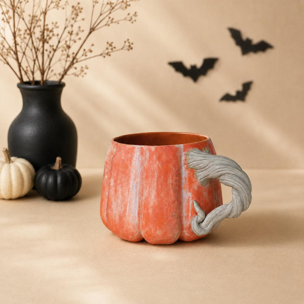 27 oz handmade stoneware pumpkin mug
