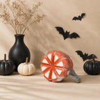 Cozy fall mug shaped like a pumpkin