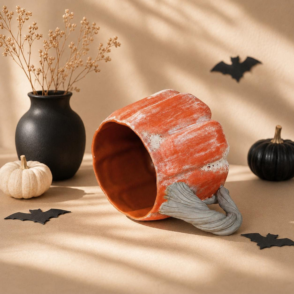 Handmade pumpkin mug, a perfect autumn gift