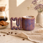 Purple handmade mug, a gift for purple lovers
