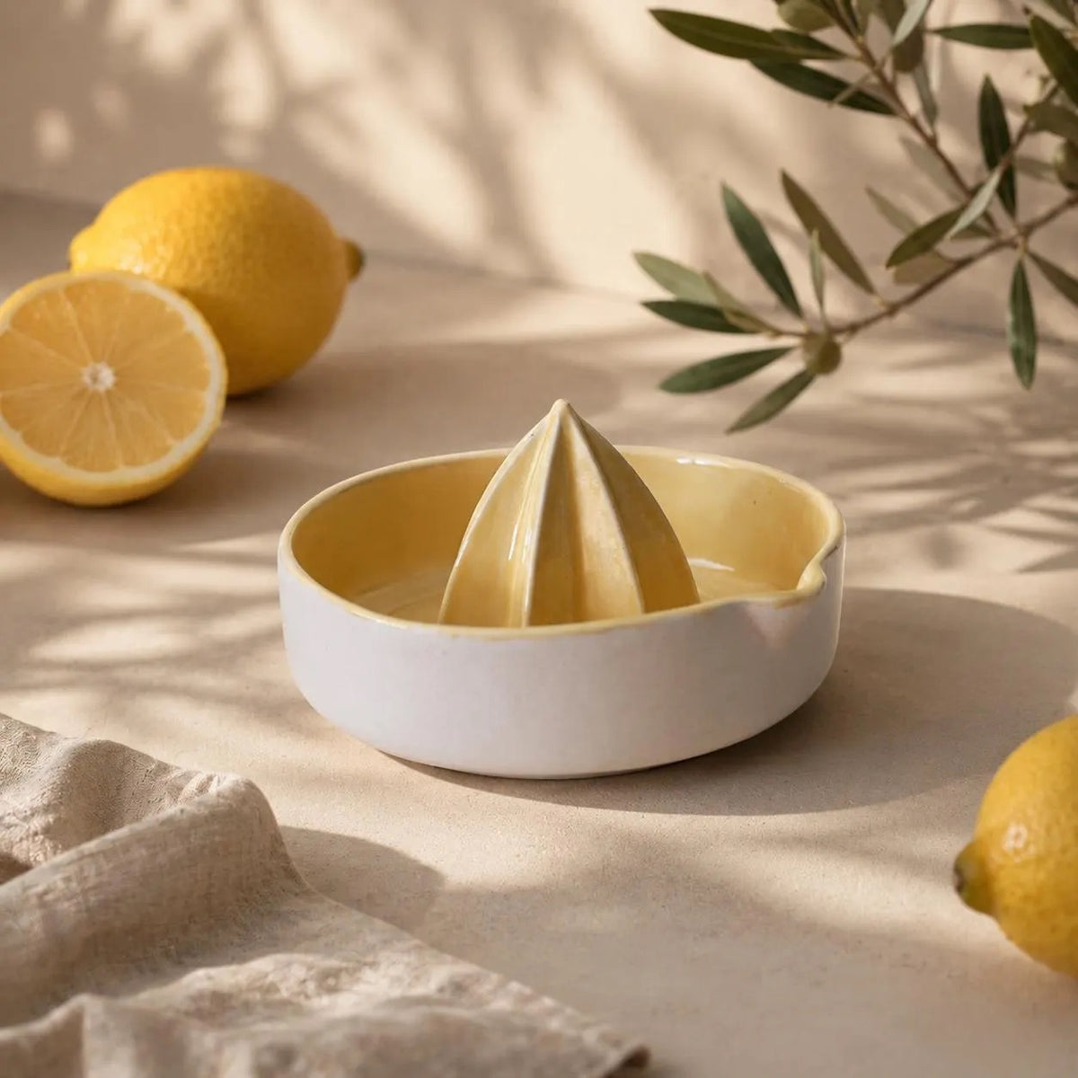 Sunny yellow kitchenware for fresh lemonade
